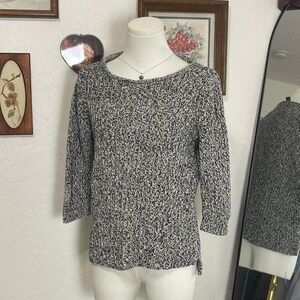 Vintage Heritage Brand‎ Y2K Black & White Textured Knit Sweater Top